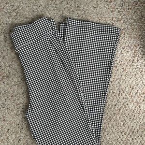 Zara black checkered plaid gingham flare pants BRAND NEW w/ TAGS